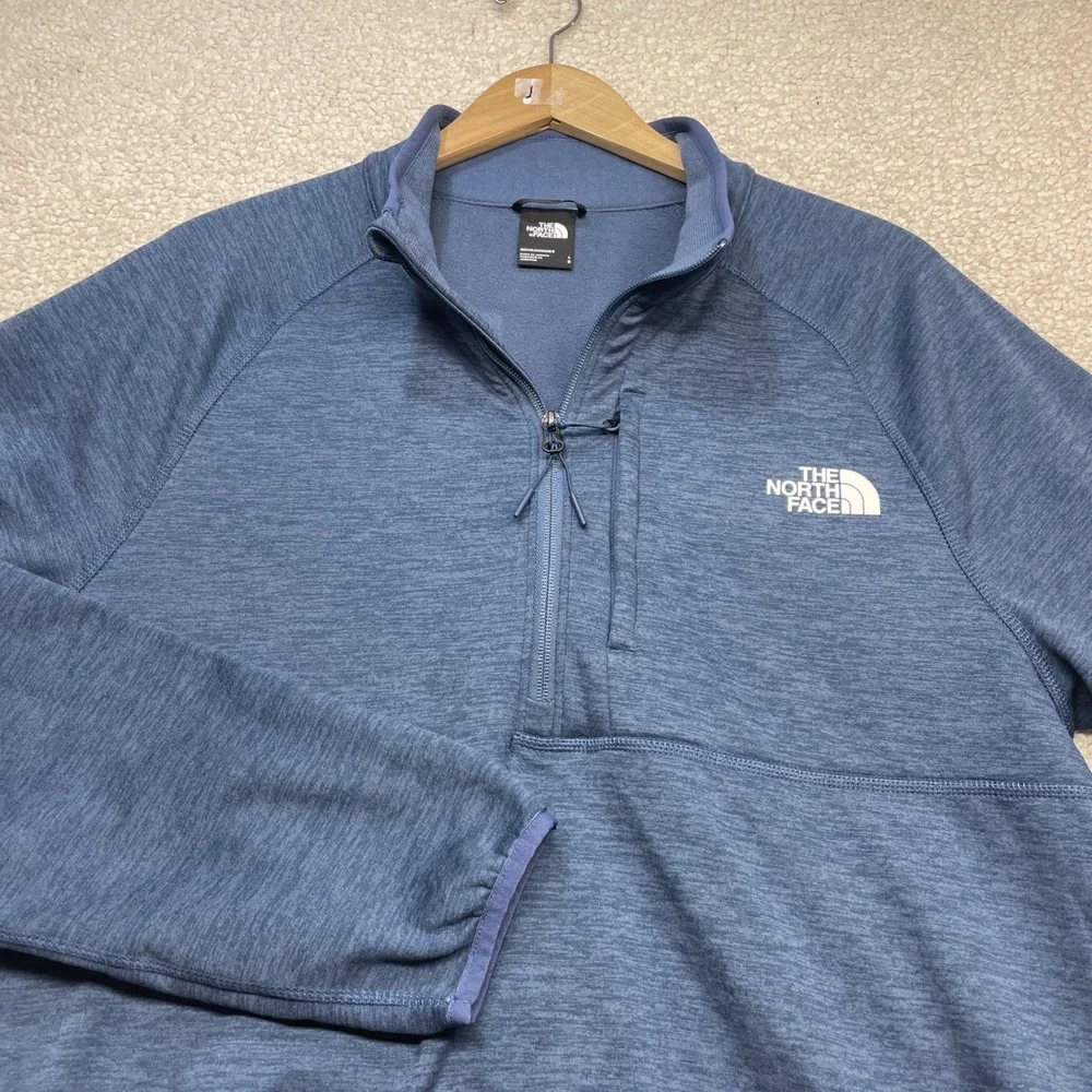 The North Face Pullover Mens L Blue‎ Canyonlands 1/4 Zip Fleece Jacket Top